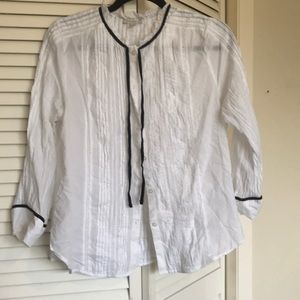 Lucky Brand White Button Down Cottage Core